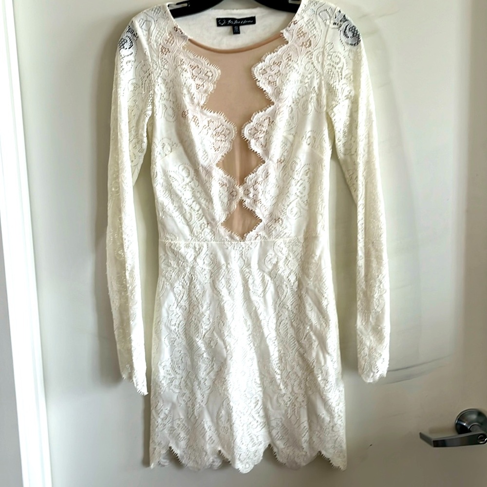 for love & lemon white lace tulle dress NEW